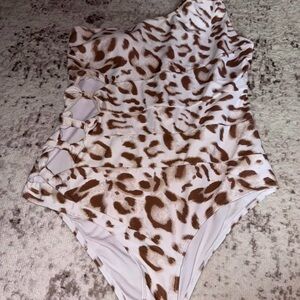 Leopard Print adult One Piece Swimsuit